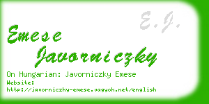 emese javorniczky business card